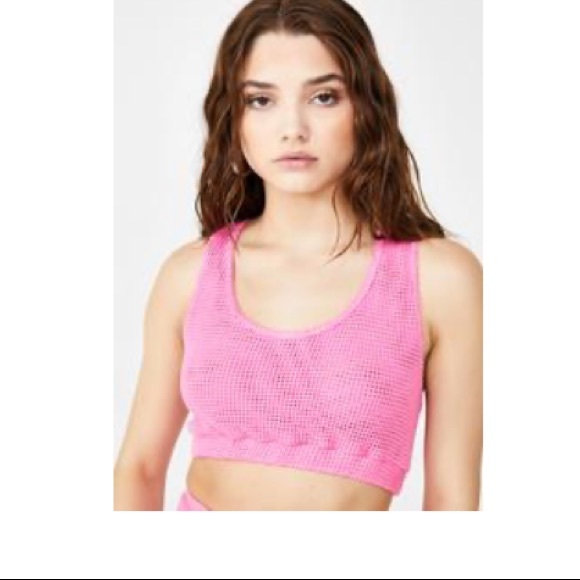 Urban Outfitters Tops - Nwot dolls kill pink crop top bra M